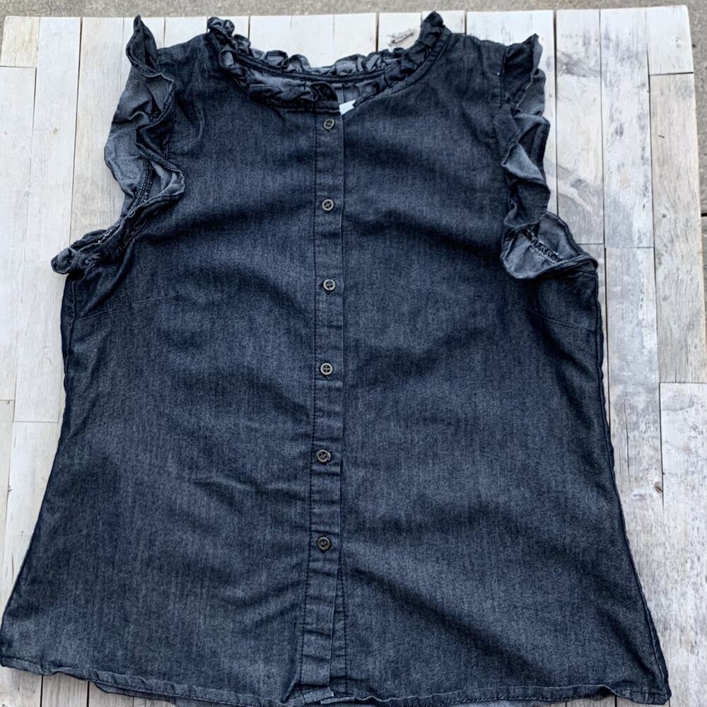 Cirana Chambray Mama Top Size Small